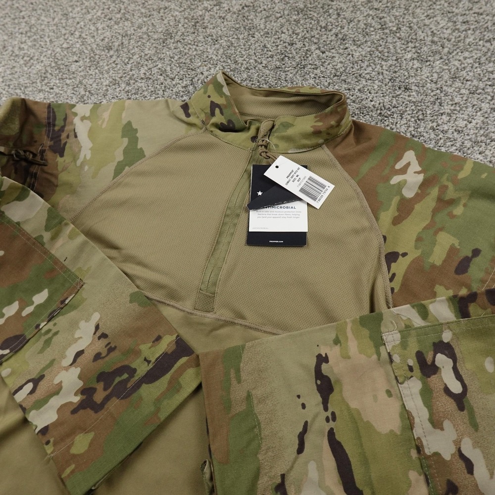 NEW Propper Shirt Mens‎ M Multicam OCP Combat NYCO 1/4 Zip Tactical Long Sleeve